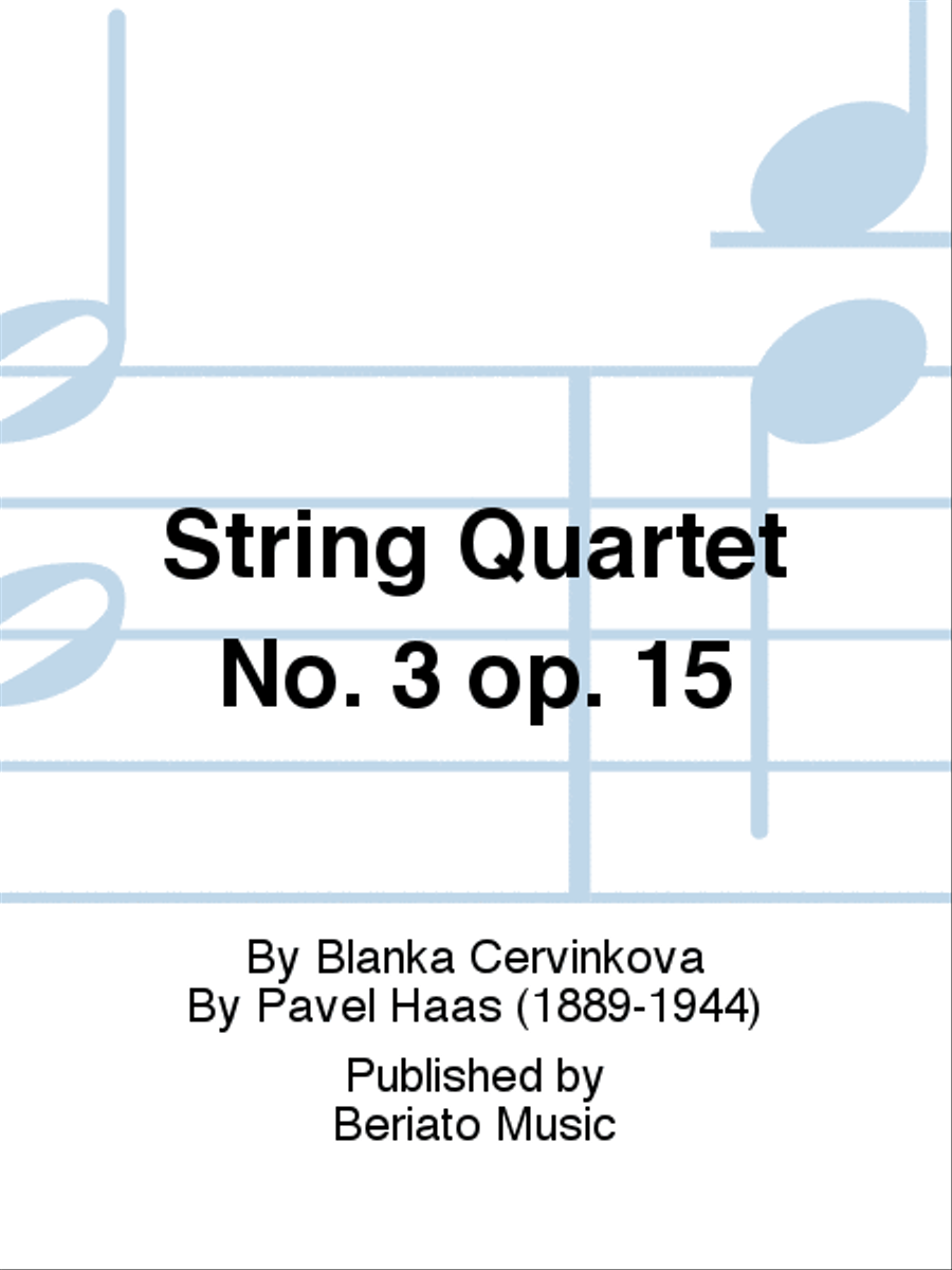 String Quartet No. 3 op. 15 String Quartet scores gallery preview page 1