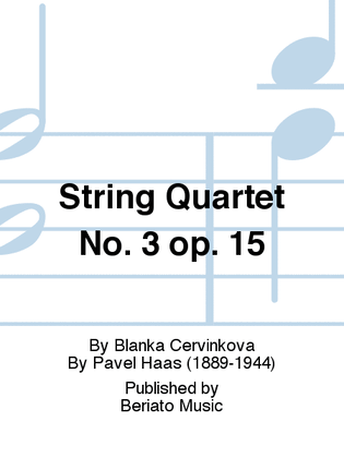 Book cover for String Quartet No. 3 op. 15