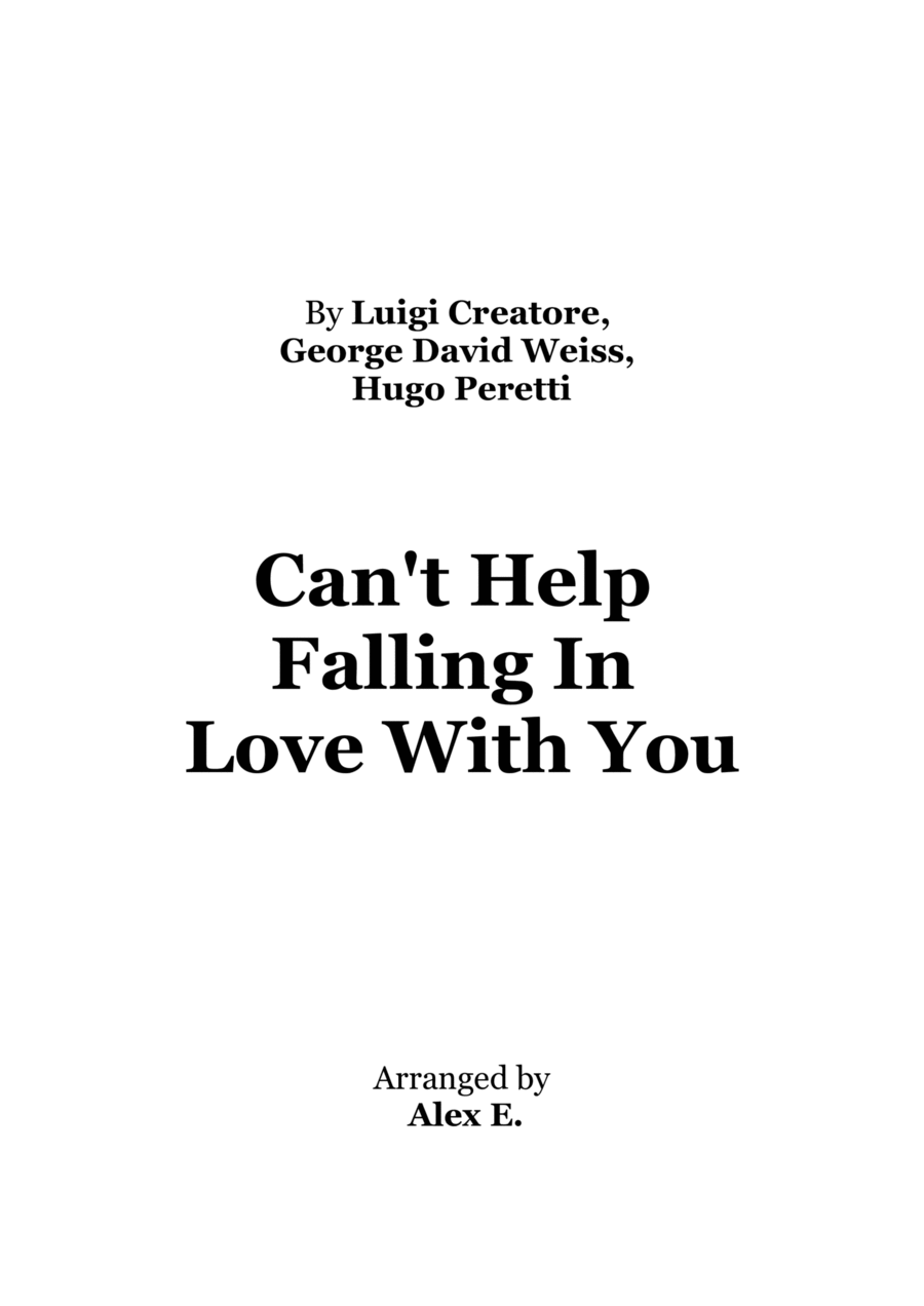 Can't Help Falling In Love String Duet scores gallery preview page 1