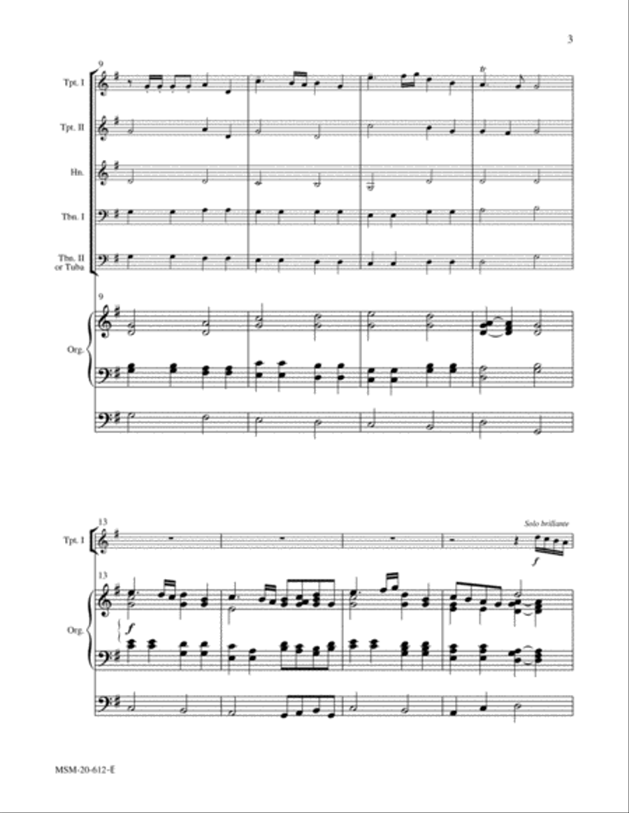 Trumpet Tune in G Trumpet scores gallery preview page 3