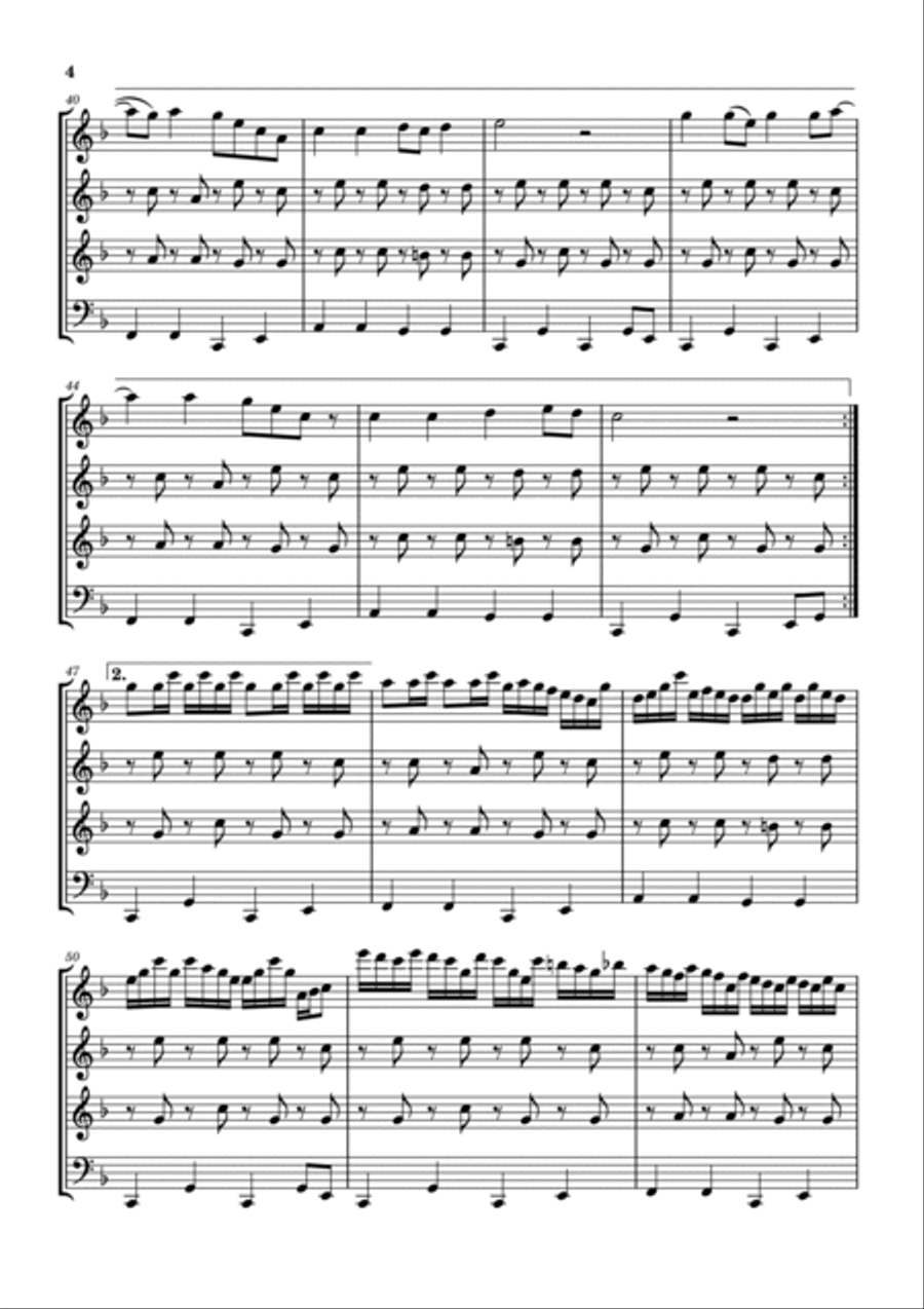 Rocky Top Woodwind Quartet scores gallery preview page 5