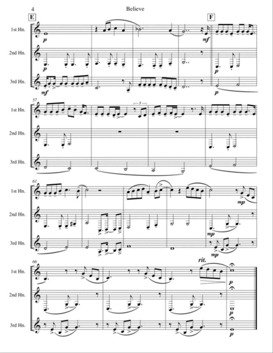 The Polar Express Brass Trio scores gallery preview page 4