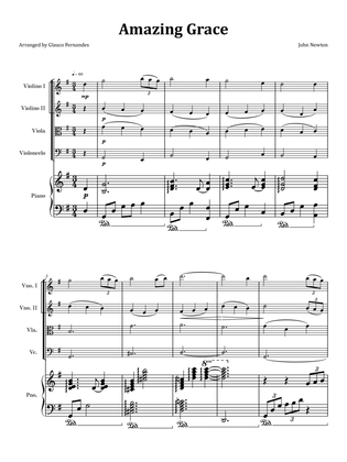 Amazing Grace - String Quartet & Piano