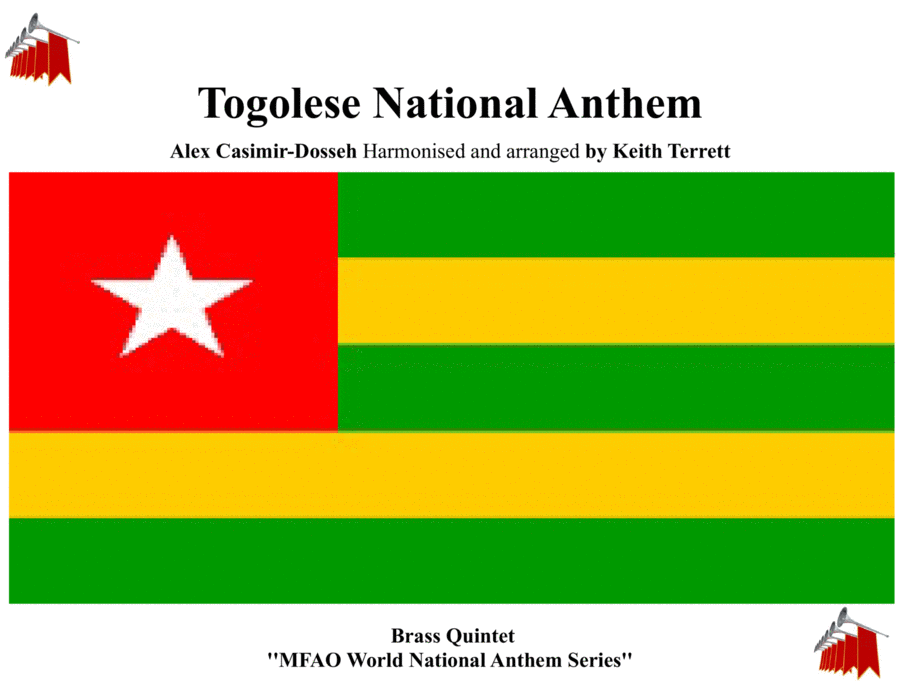 Togolese National Anthem for Brass Quintet image number null