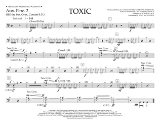 Book cover for Toxic (arr. Tom Wallace) - Aux. Perc. 2