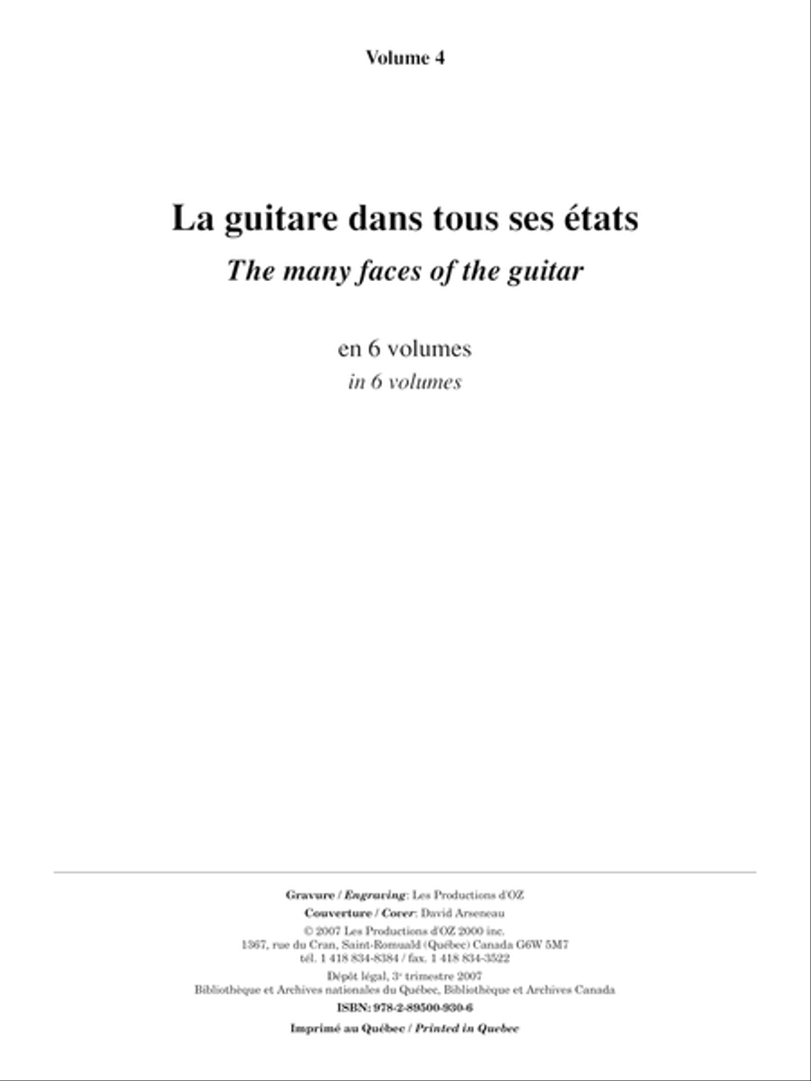 La guitare dans tous ses états, vol. 4 Classical Guitar scores gallery preview page 1