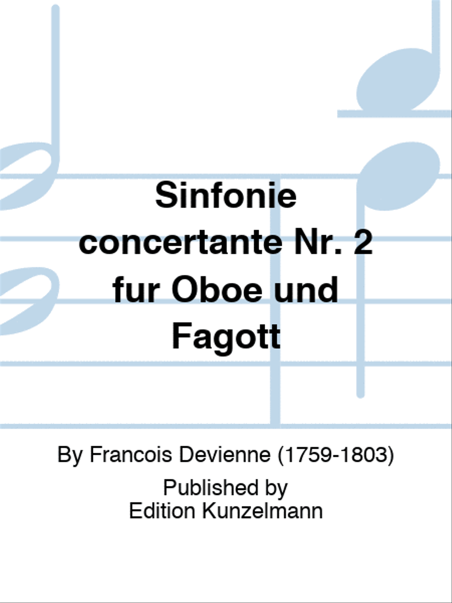 Sinfonia concertante no. 2 for oboe, bassoon and orchestra Part scores gallery preview page 1