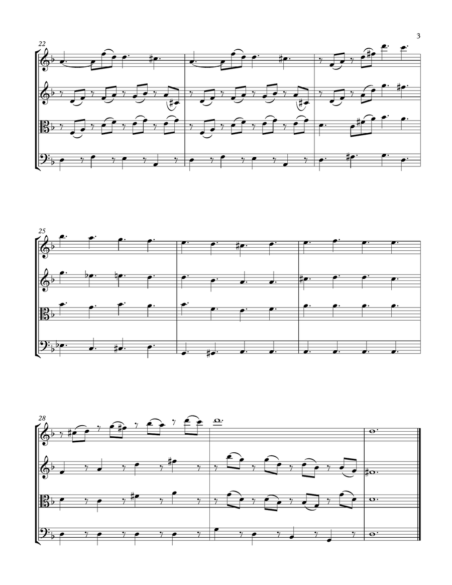 Lacrimosa from Mozart´s Requiem String Quartet String Quartet scores gallery preview page 3