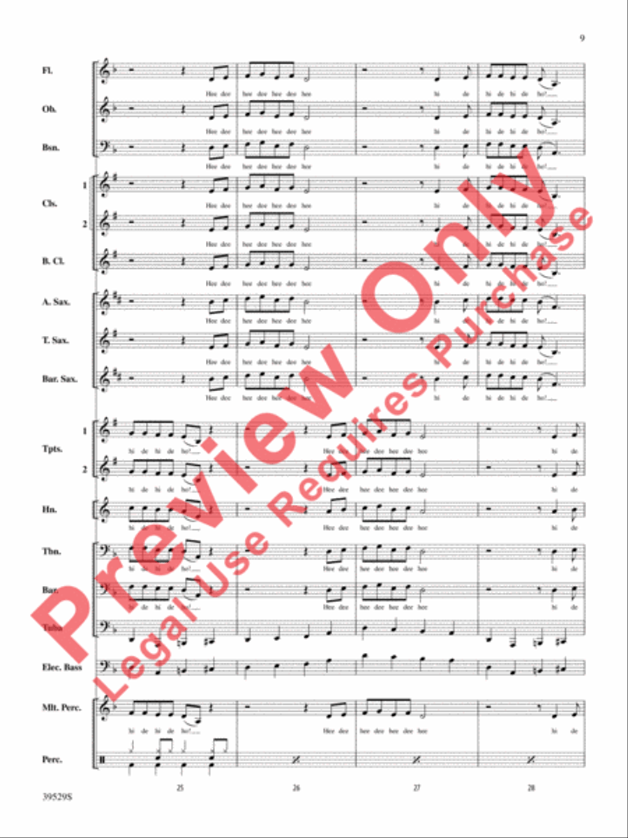 Minnie the Moocher Concert Band scores gallery preview page 10