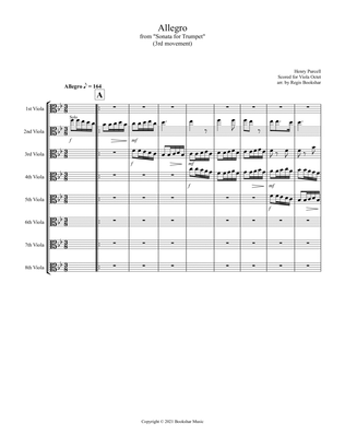 Allegro (from "Sonata for Trumpet") (Bb) (Viola Octet)