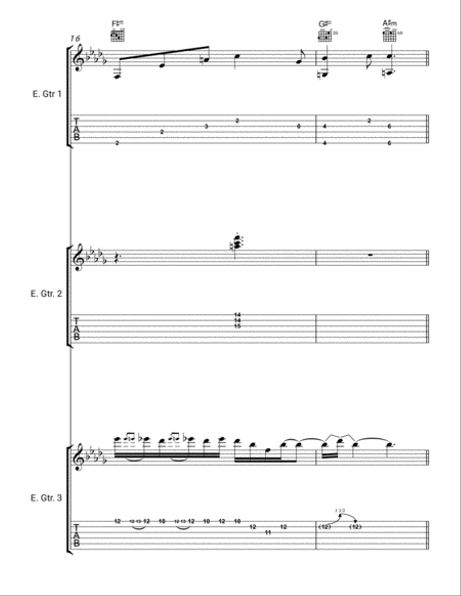Col du Tourmalet Electric Guitar scores gallery preview page 6
