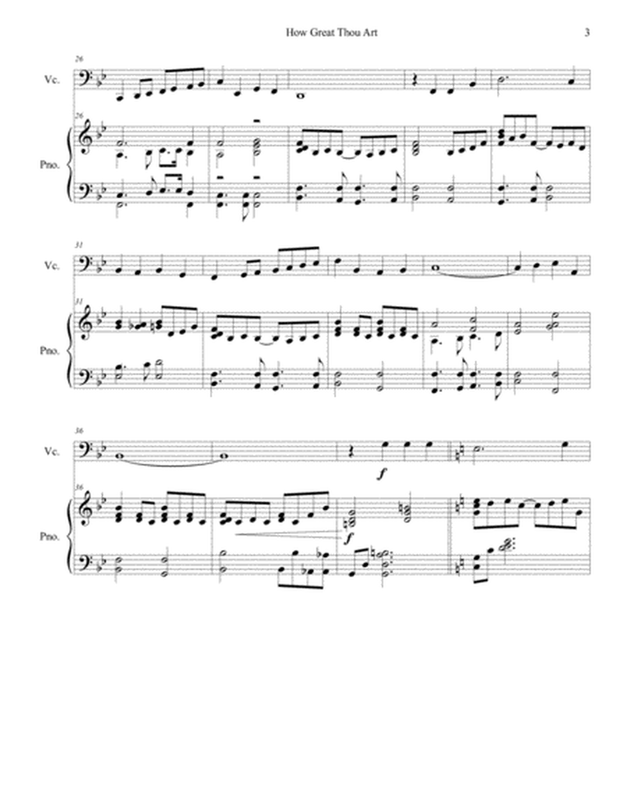 How Great Thou Art - for Cello and Piano image number null