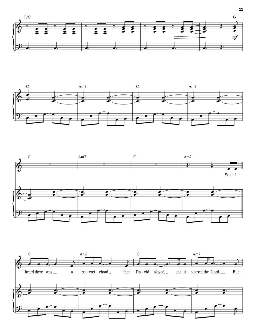 Hallelujah Hallelujah Piano, Vocal scores gallery preview page 2