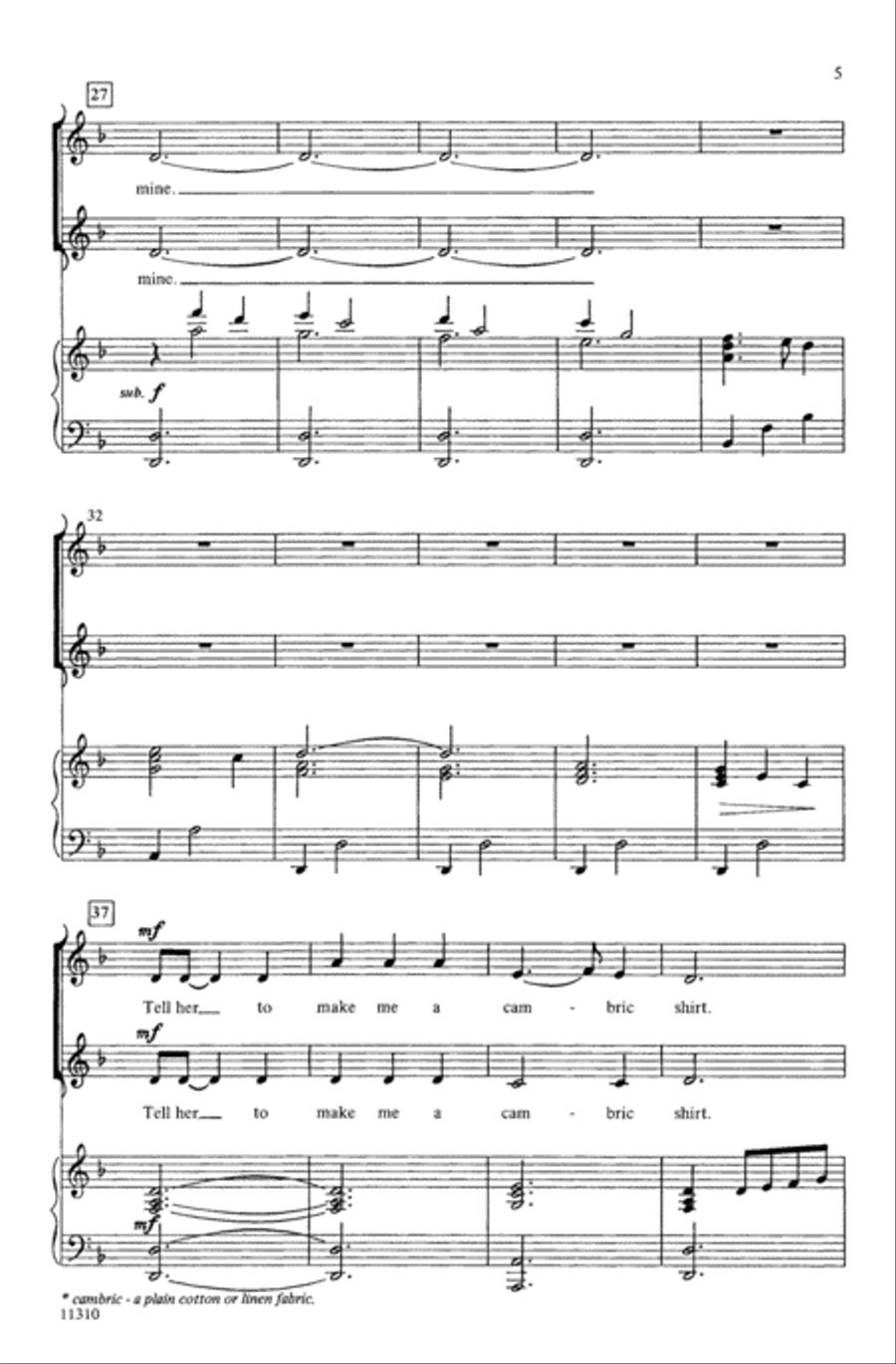 Scarborough Fair Choir scores gallery preview page 3