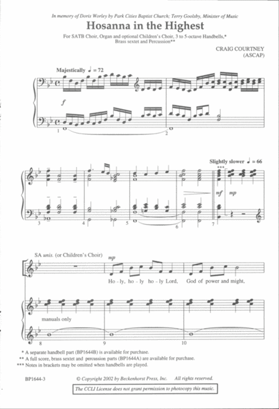 Hosanna in the Highest Hosanna in the Highest 4-Part scores gallery preview page 2
