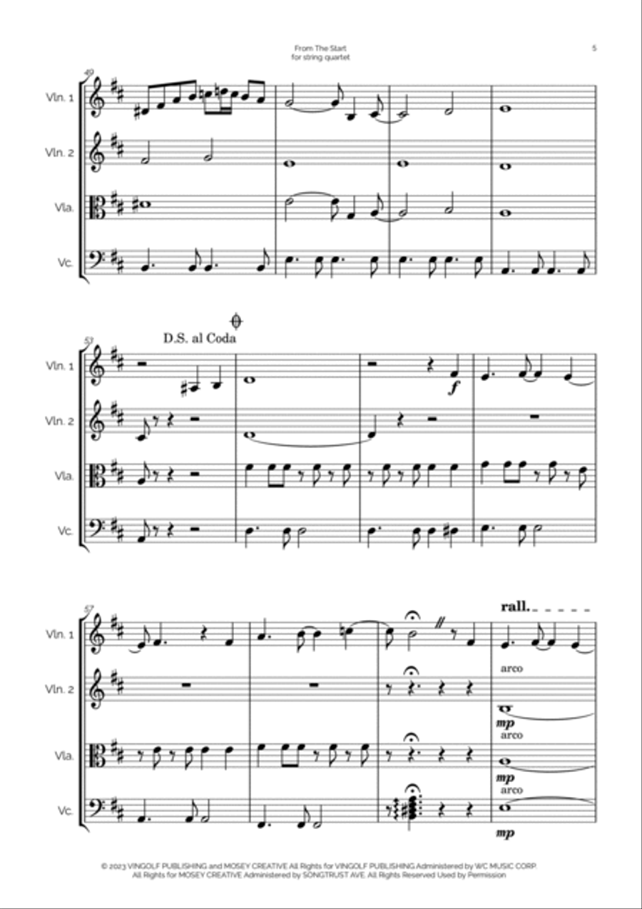 From The Start String Quartet scores gallery preview page 5