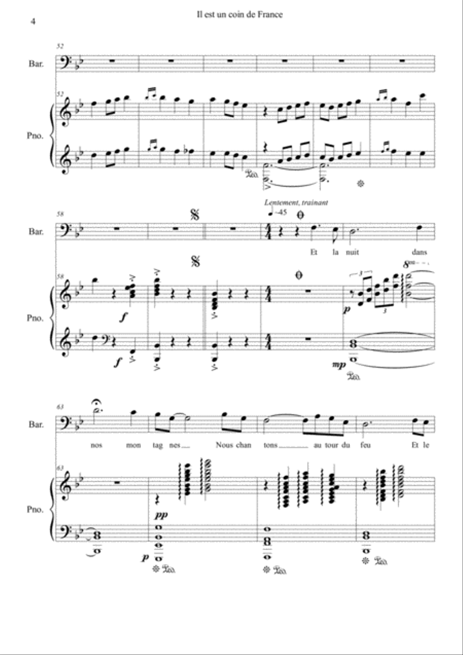 Il est un coin de France Voice Solo scores gallery preview page 4