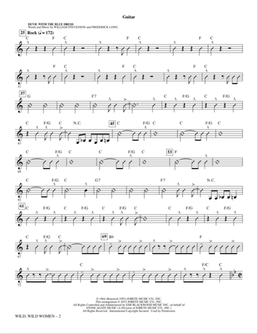 Wild, Wild Women - Guitar Choir scores gallery preview page 2