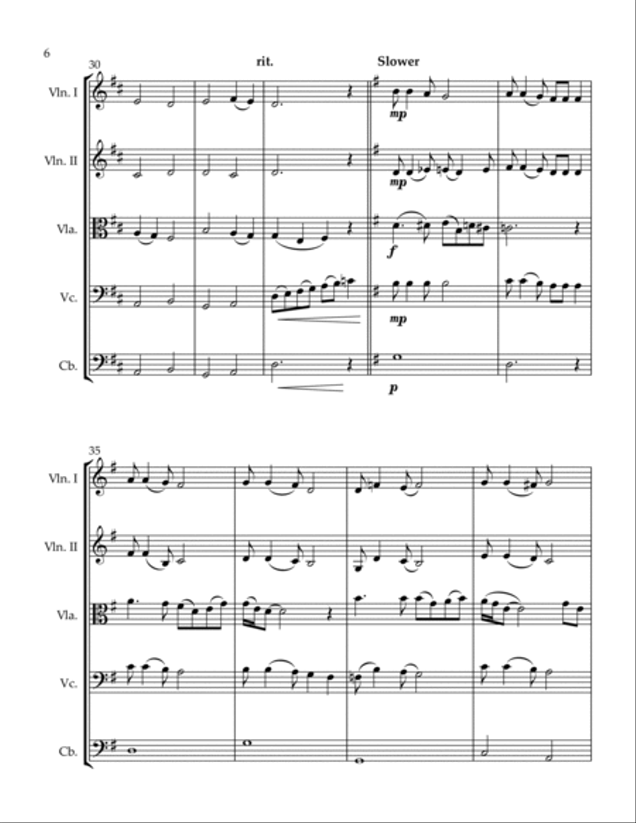 When I Survey and Just a Closer String Orchestra scores gallery preview page 6