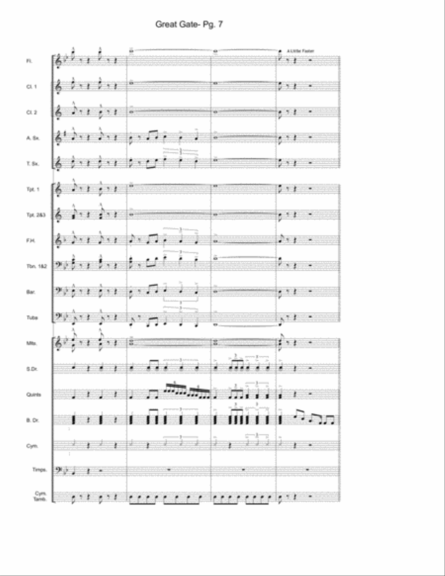 Great Gate (Classical Production) Marching Band scores gallery preview page 8