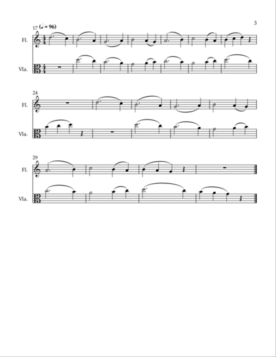 3 Conversations Flute scores gallery preview page 3