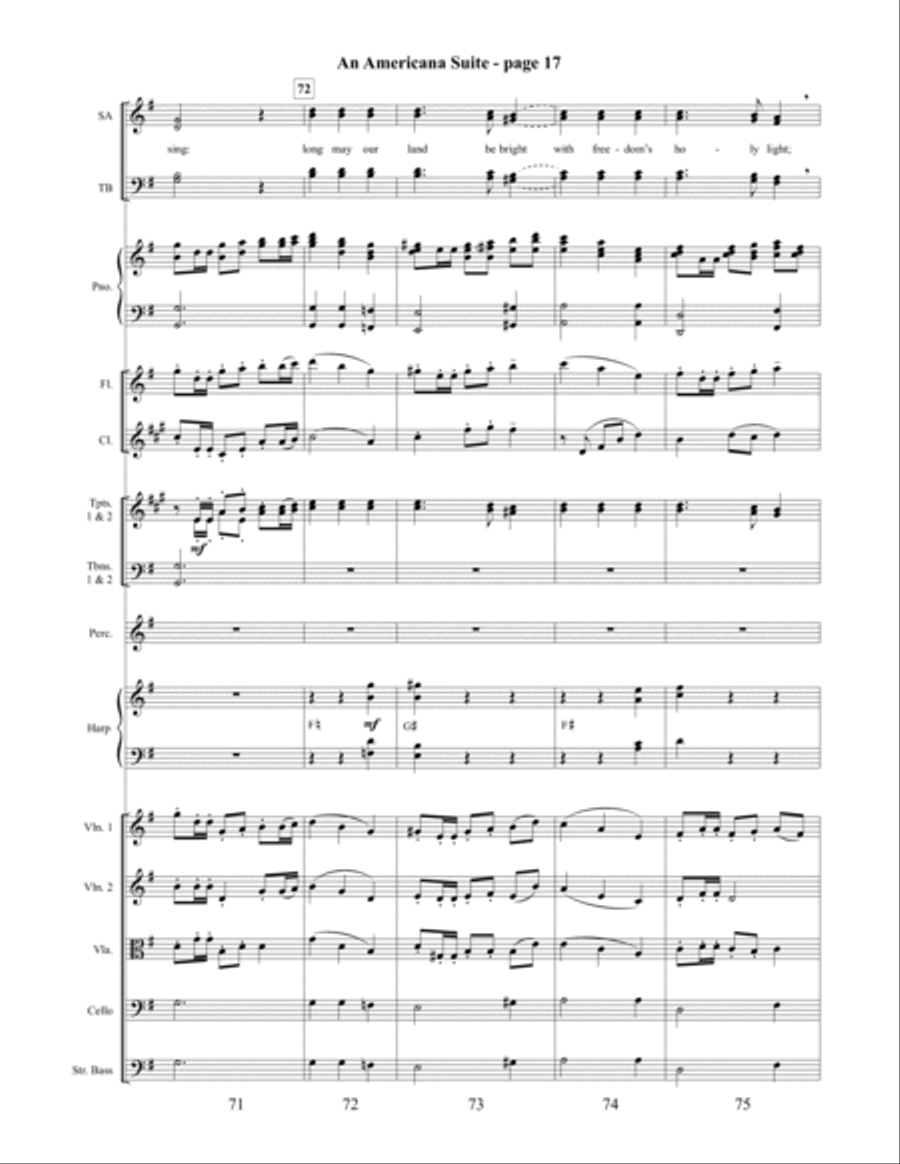 An Americana Suite 4-Part scores gallery preview page 18