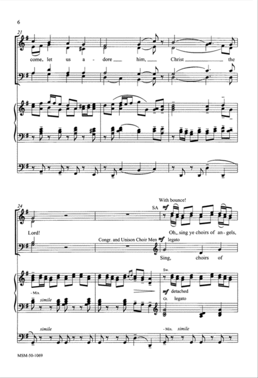 Oh, Come, All Ye Faithful 4-Part scores gallery preview page 5