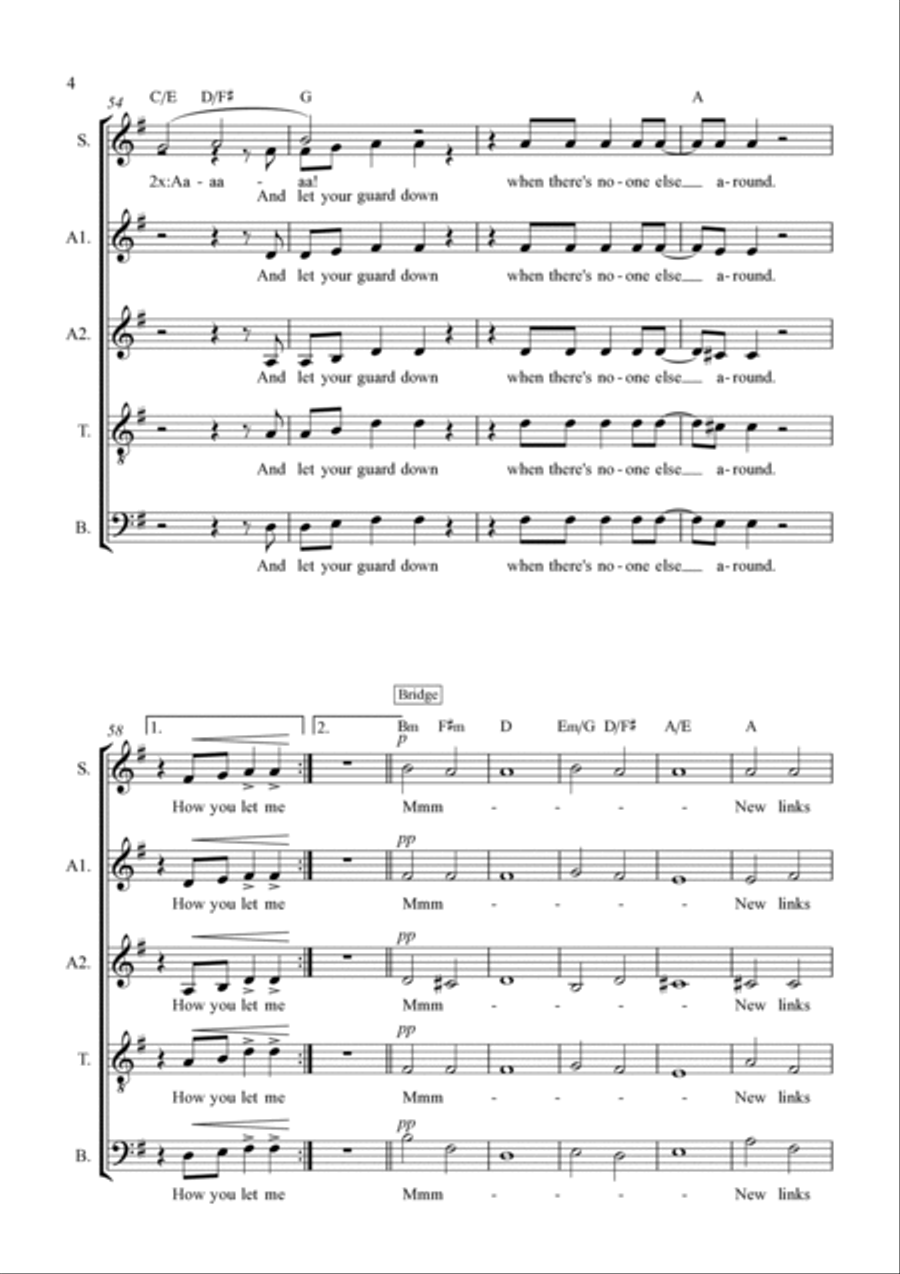 Under Your Shirt Choir scores gallery preview page 4