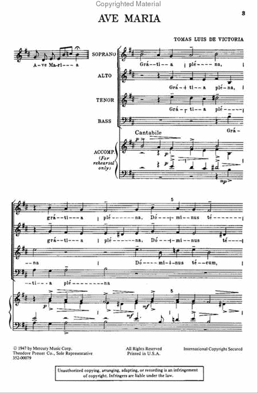 Ave Maria 4-Part scores gallery preview page 2