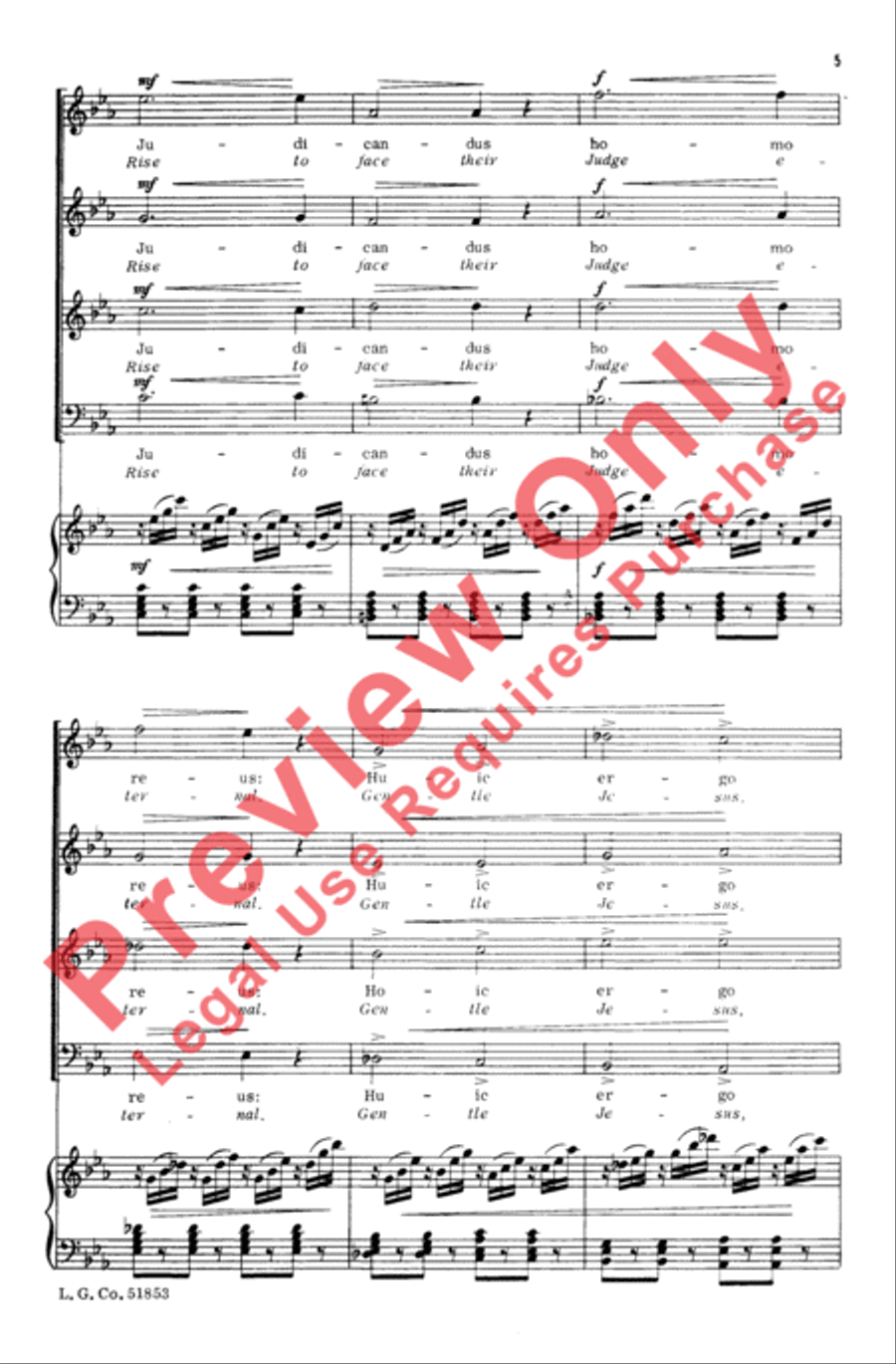 Lacrymosa 4-Part scores gallery preview page 5