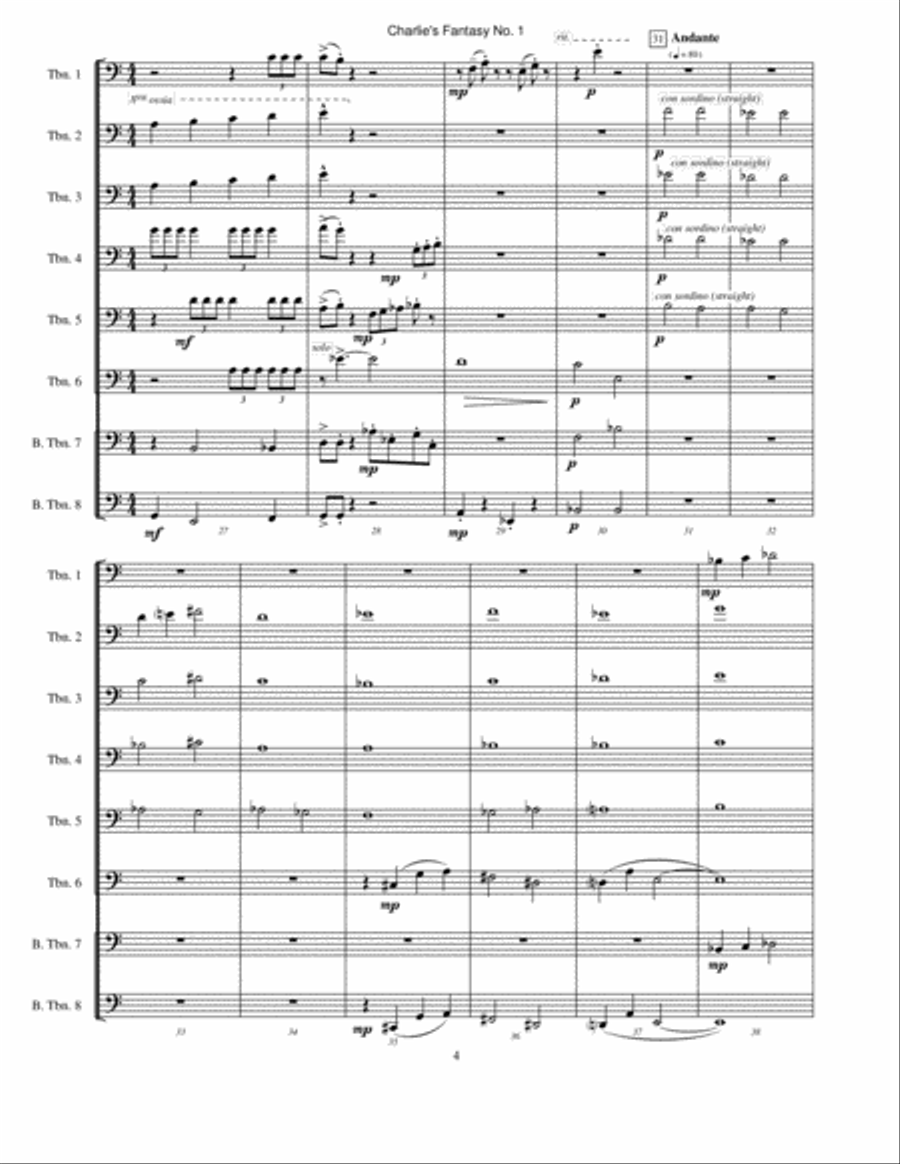 Charlie's Fantasy No. 1 Large Ensemble scores gallery preview page 4