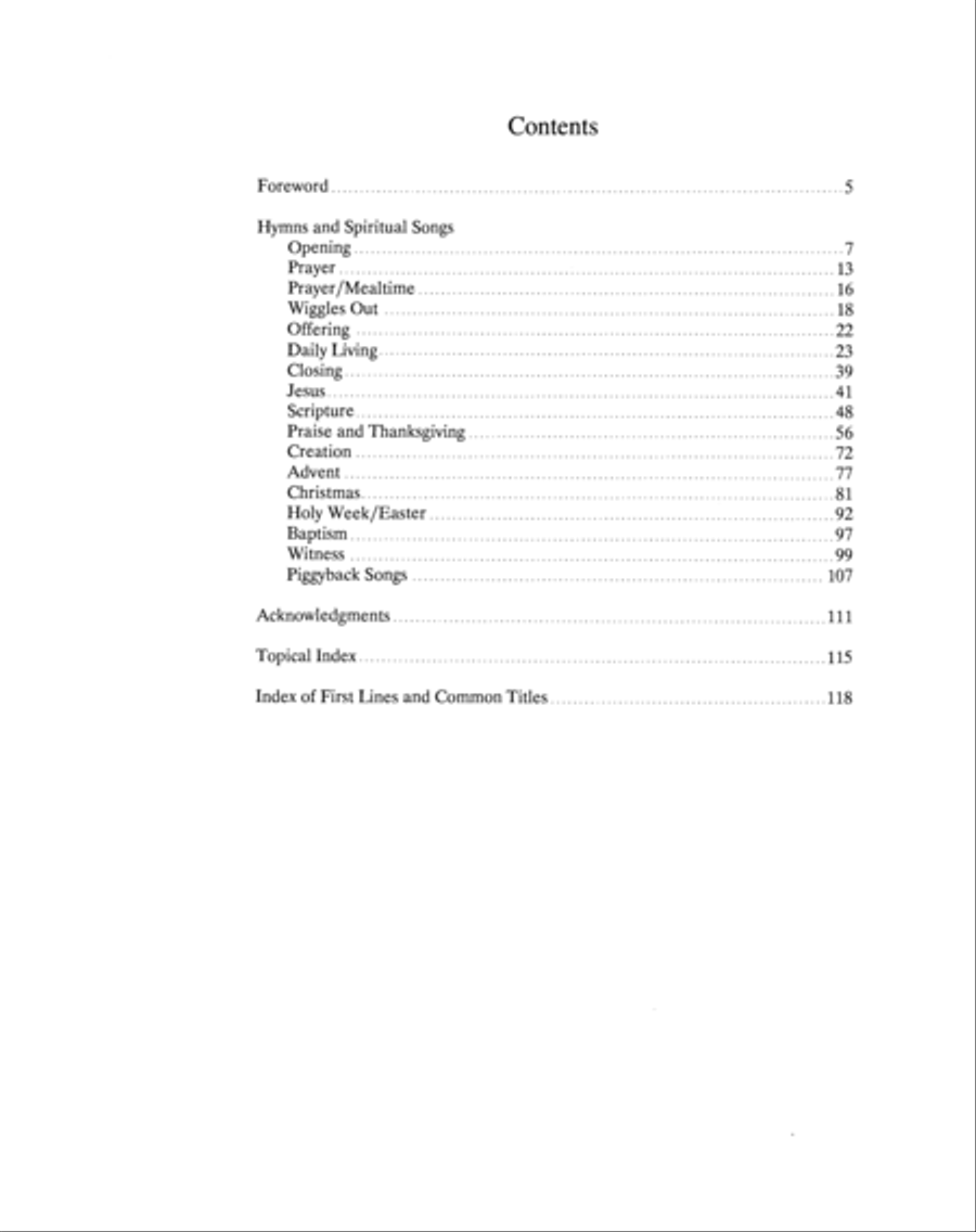 Little Ones Sing Praise: Christian Songs for Young Children Unison Choir scores gallery preview page 2