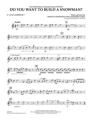 Book cover for Do You Want to Build a Snowman? (from Frozen) (arr. Johnnie Vinson) - Eb Alto Saxophone 1