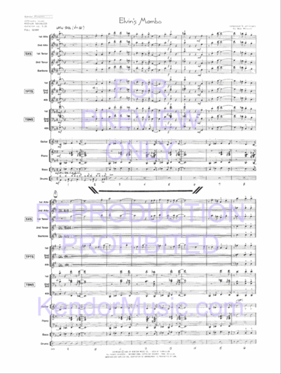 Elvin's Mambo Jazz Ensemble scores gallery preview page 2