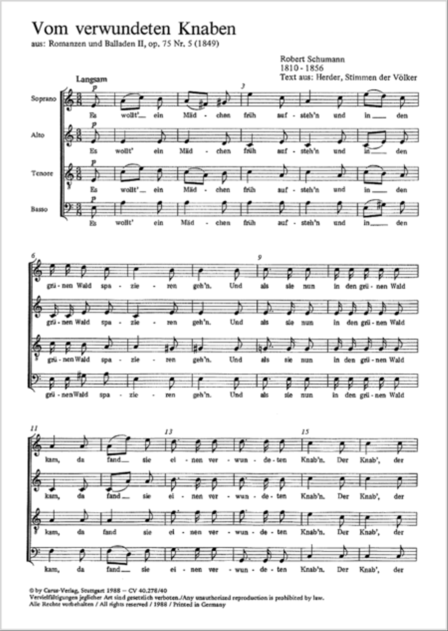 Vom verwundeten Knaben 4-Part scores gallery preview page 2