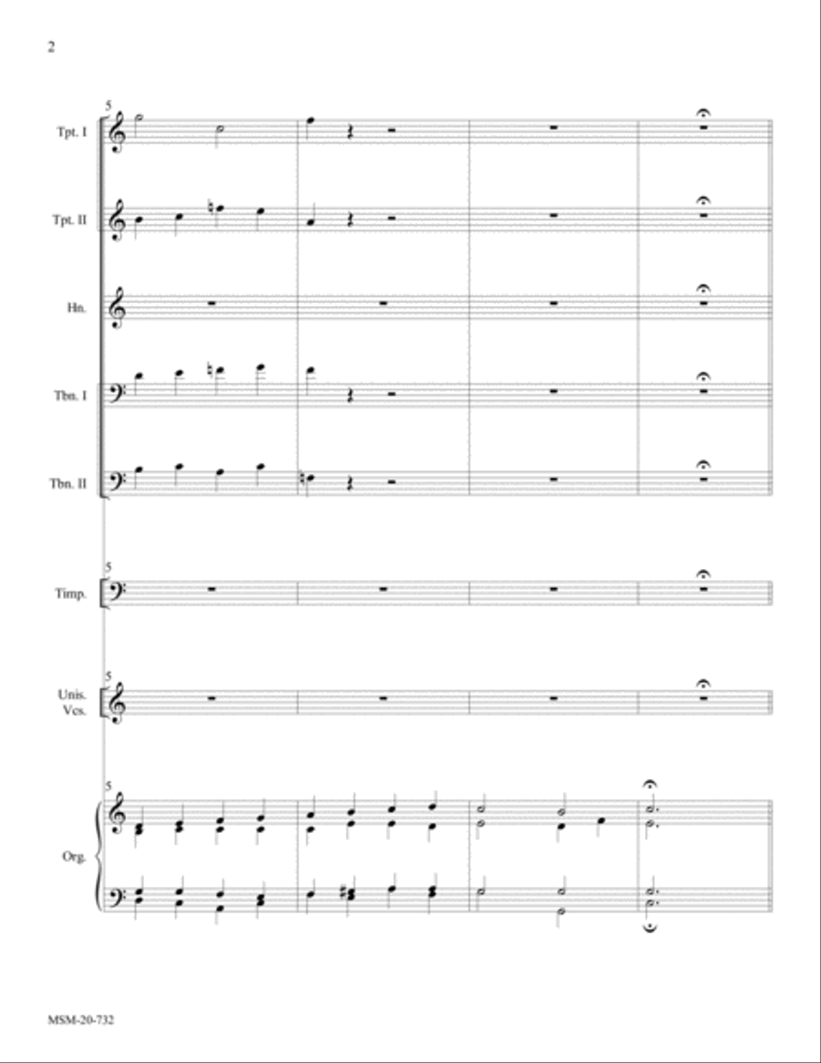Darwall's 148th A Congregational Hymn Setting for Brass Unison Choir scores gallery preview page 2