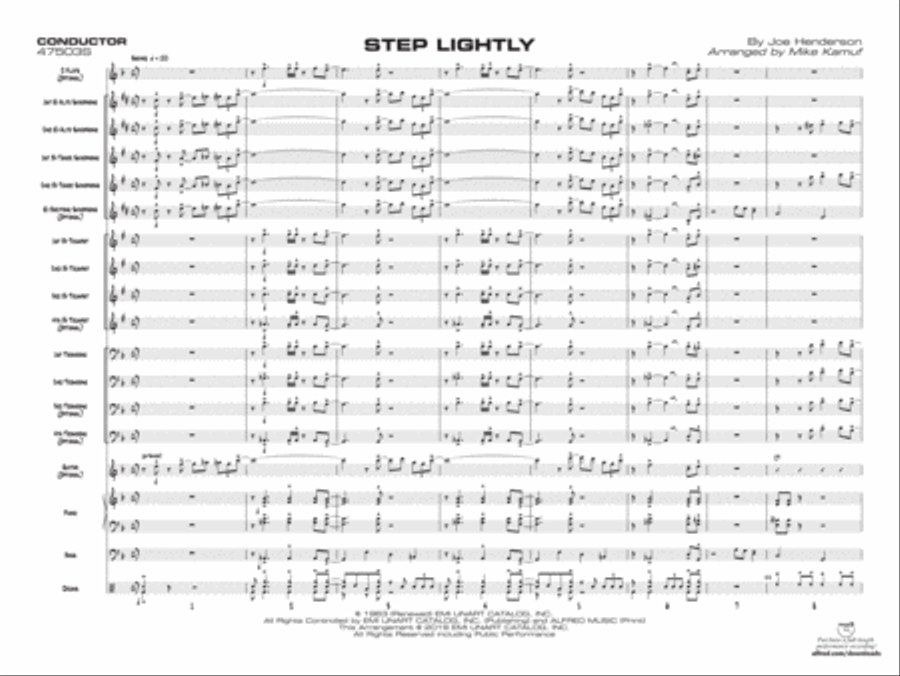 Step Lightly: Score Step Lightly: Score Jazz Ensemble scores gallery preview page 3