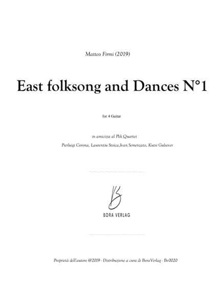 East folksong and Dance N:1 - Score Only