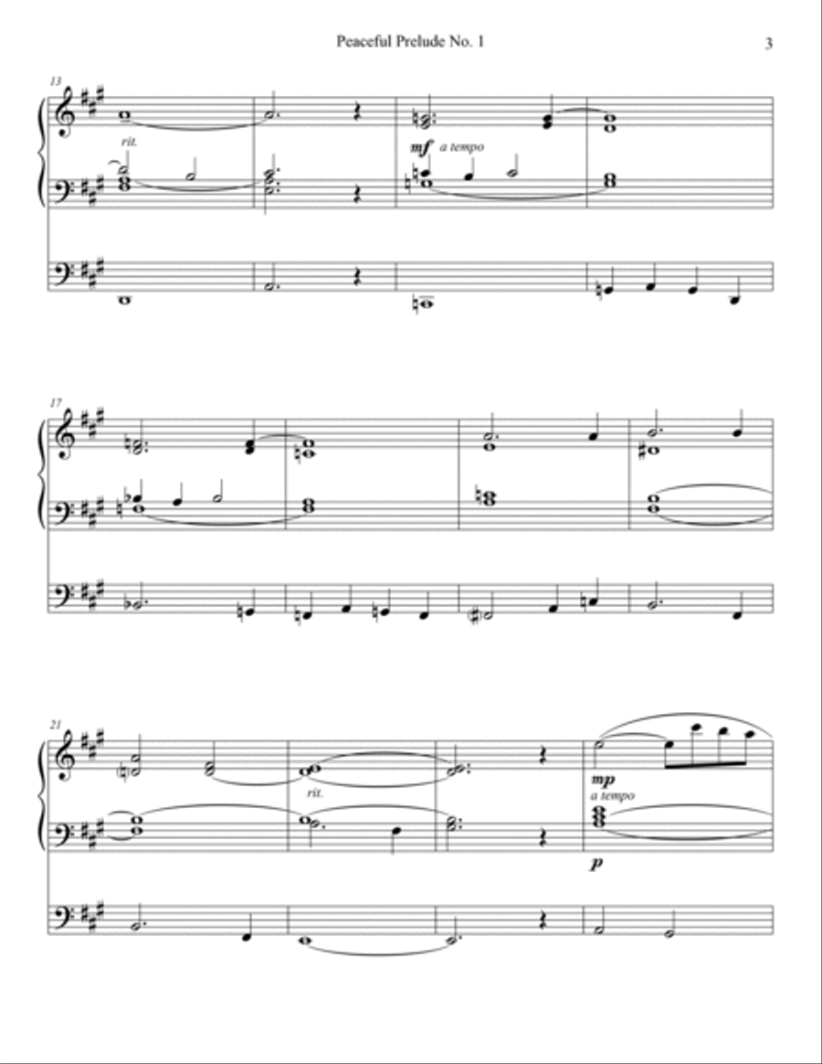 Peaceful Preludes, Nos. 1-5 Organ Book Peaceful Preludes, Nos. 1-5 Organ Book Organ Solo scores gallery preview page 3