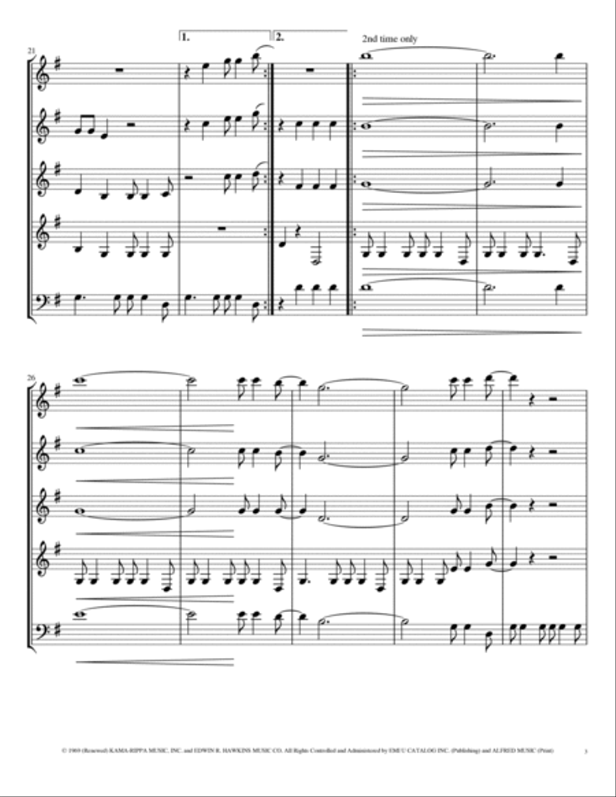 Oh Happy Day Oh Happy Day Woodwind Quintet scores gallery preview page 3