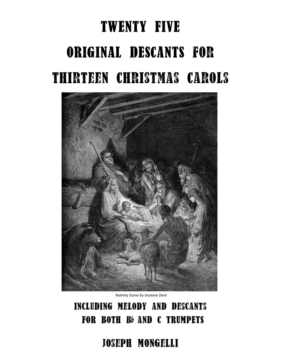 25 Original Descants for 13 Christmas Carols C Trumpet scores gallery preview page 1
