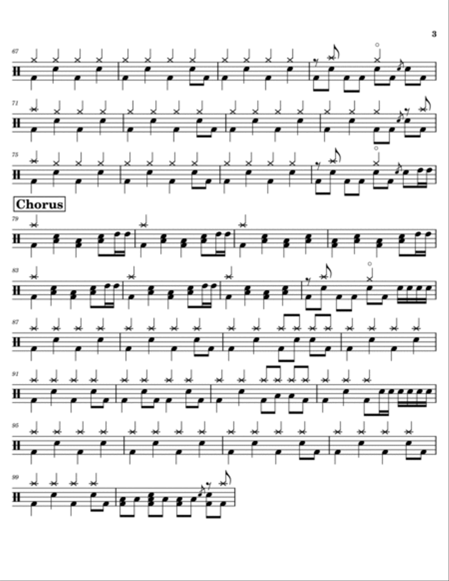 You Could Be Mine Drum Set scores gallery preview page 3