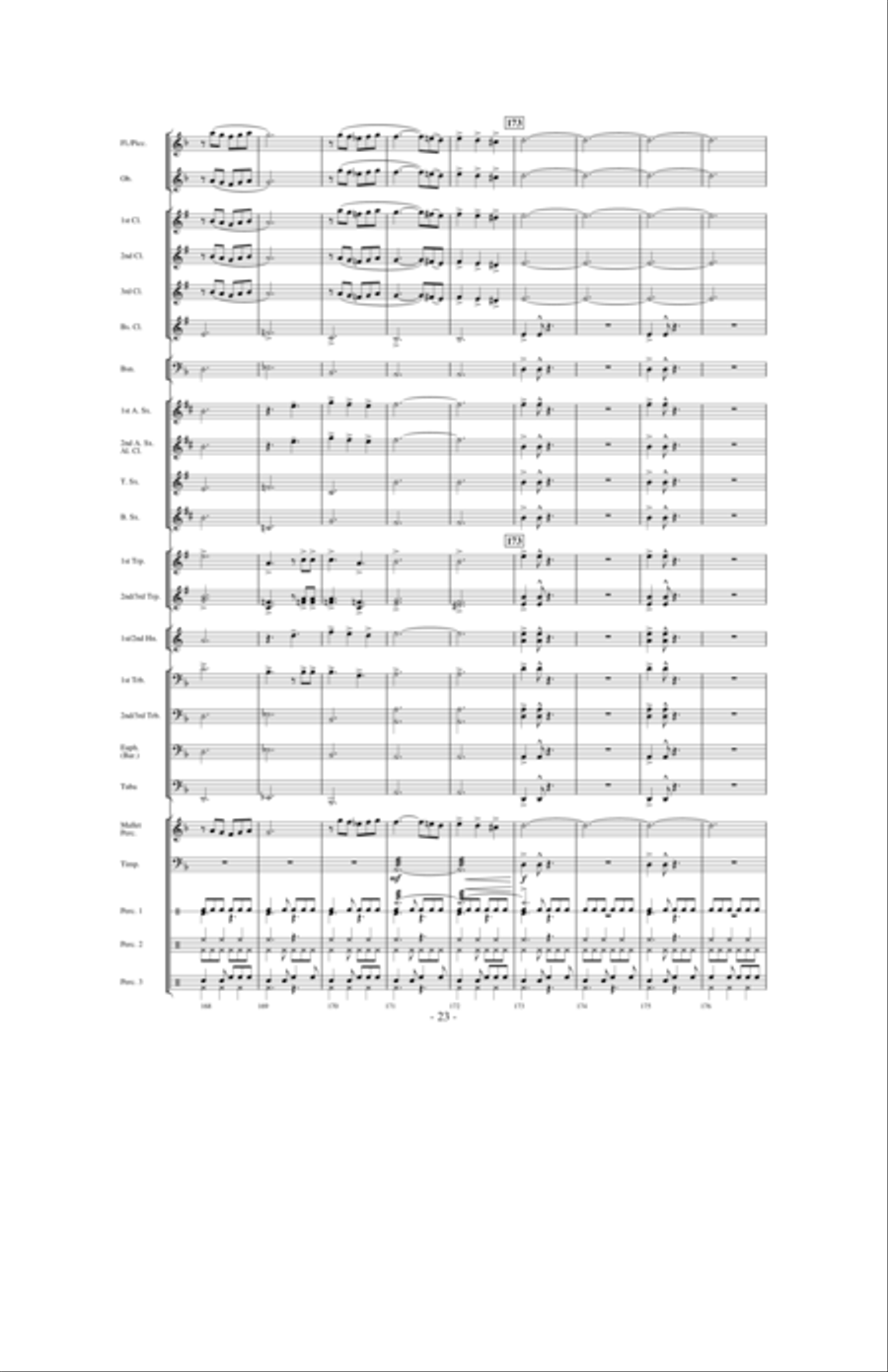 Dragons Fly on the Winds of Time Concert Band scores gallery preview page 22