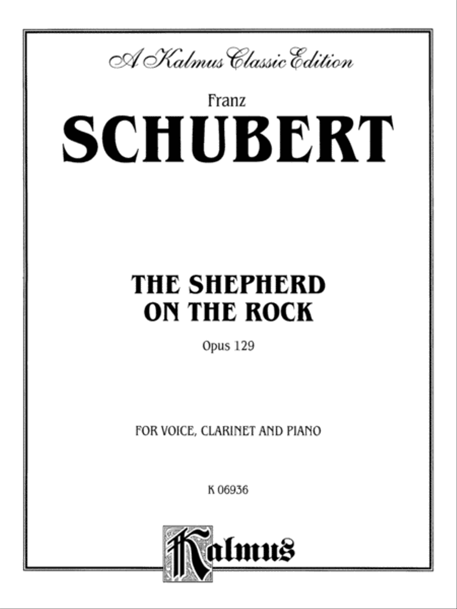 Shepherd on the Rock, The (Der Hirt auf dem Felsen) Op. 129 (with Clarinet & Piano) Clarinet Solo scores gallery preview page 2