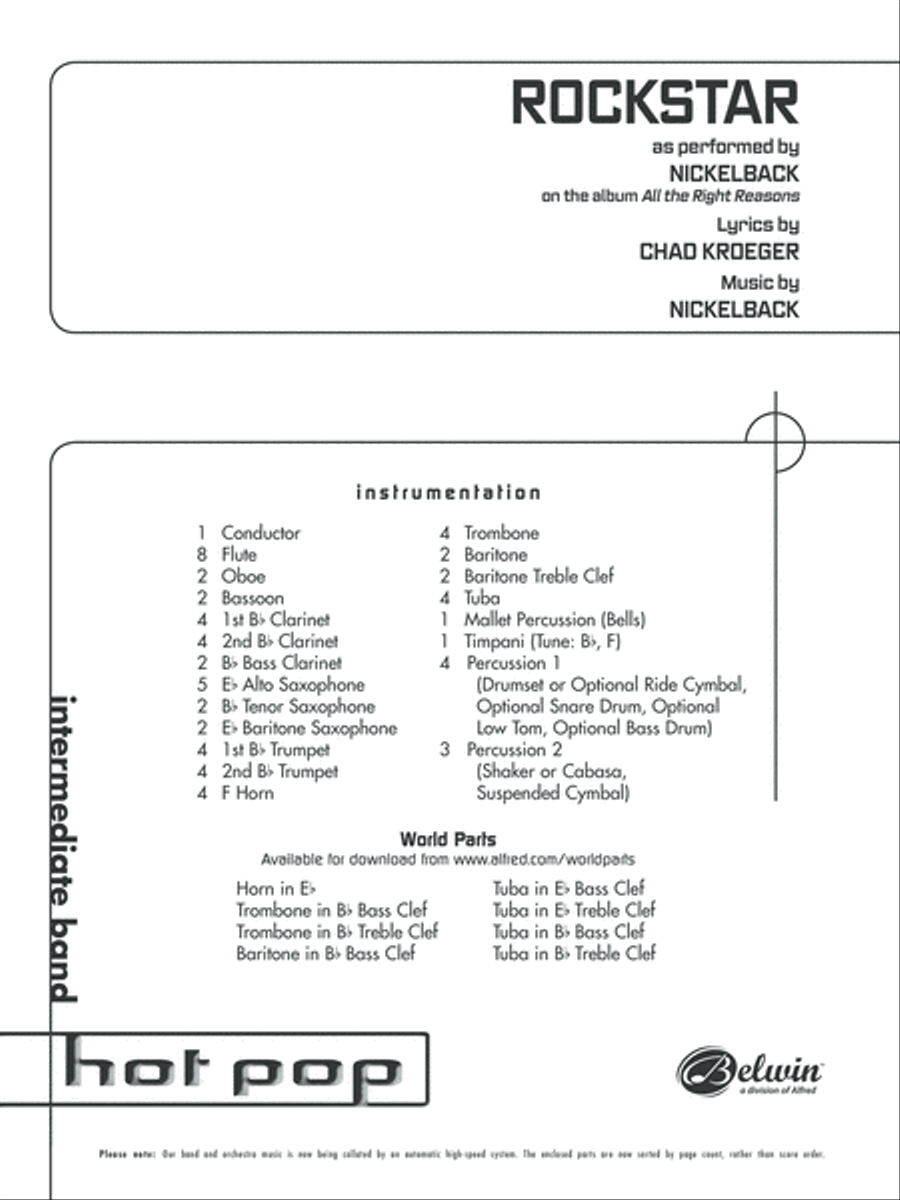 Rockstar: Score Concert Band scores gallery preview page 1