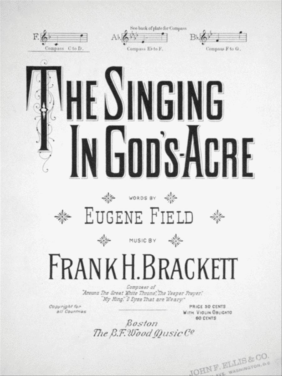 The Singing In God's Acre Voice scores gallery preview page 1