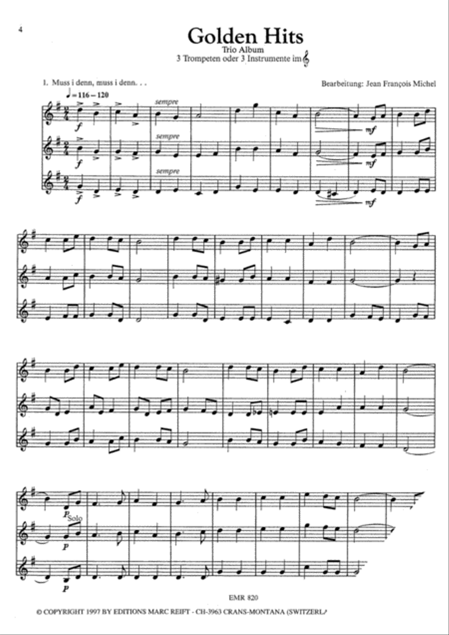 Golden Hits Euphonium Trio scores gallery preview page 4