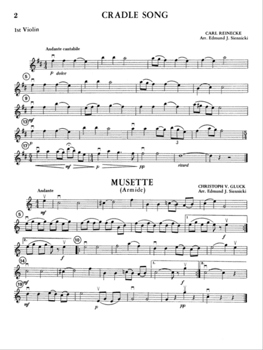 Highland/Etling Violin Quartet Series: Set 1: 1st Violin Violin scores gallery preview page 2