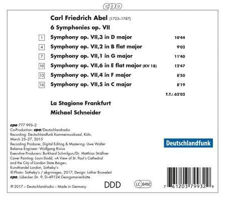 Carl Friedrich Abel: Symphony, Op. 7