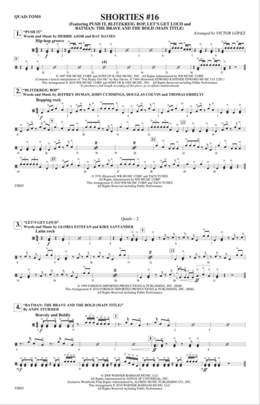 Shorties #16: Quad-Toms Marching Band scores gallery preview page 1